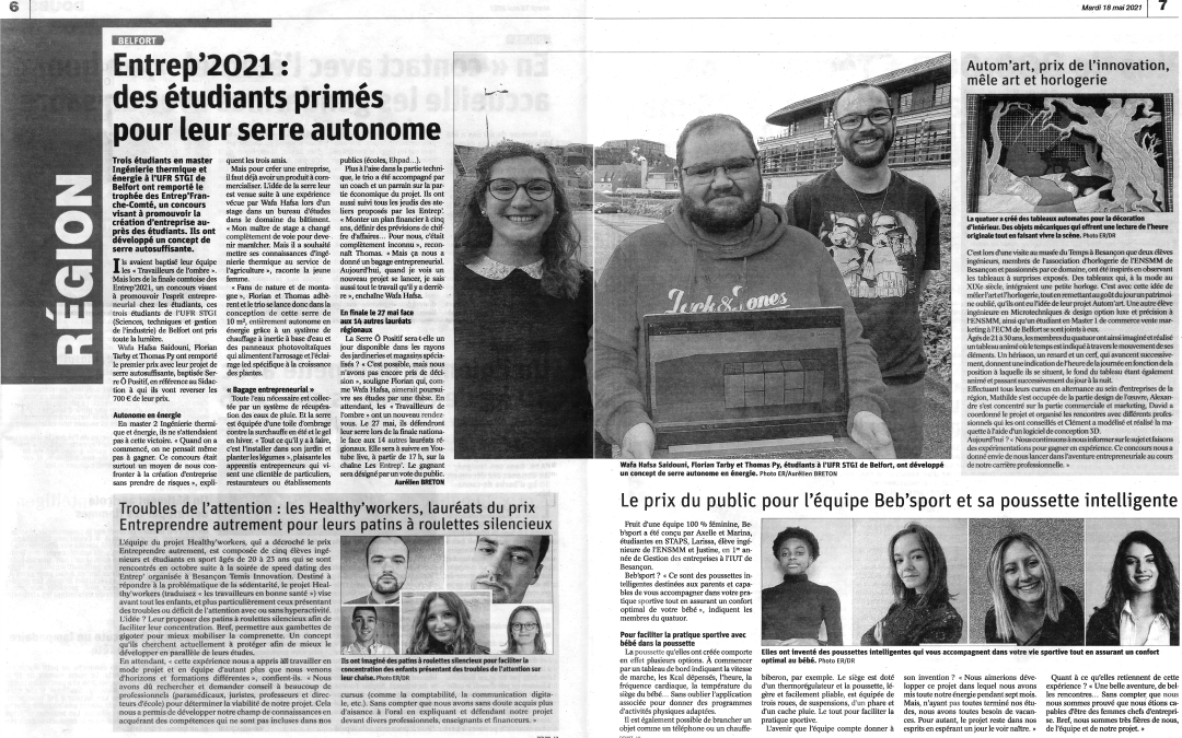 Entrep’2021 : des étudiants primés pour leur serre autonome